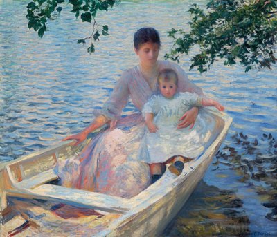 Madre e Hijo en un Barco de Edmund Charles Tarbell